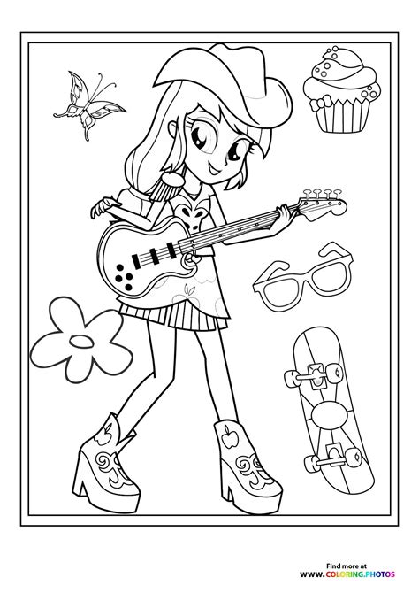 girl playing guitar coloring pages  kids