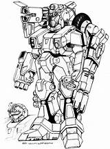 Robotech Cyclone Chuckwalton Mecha Crusader Macross Robot Marines sketch template
