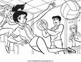 Pallavolo Shiro Cartone Animato Personaggio sketch template