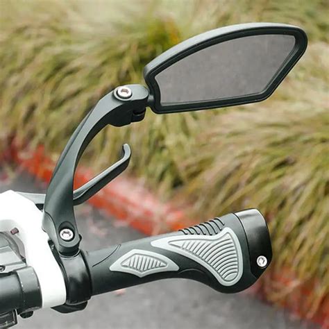 pc unbreakable stainless steel lens cycle bike mirror safety flexible side bicycle mirrors mtb