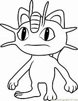 Coloring Meowth Jynx Pokémon Coloringpages101 sketch template