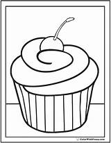 Cupcake Coloring Pages Cherry Color Cupcakes Sheets Printable Pdf Sheet Kids Printables Colorwithfuzzy sketch template