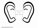 Ears Ear Listening Template Coloring Clipart Craft Kids Human Clip Outline Crafts God Pages Pair Bfg Samuel Headband Cliparts Drawing sketch template