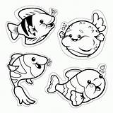 Fish Coloring Cut Cute Template Cutouts Printable Pages Outline Clipart Kids Coloringhome Ocean Outs Sheet Templates Database Clip Stamps Animal sketch template