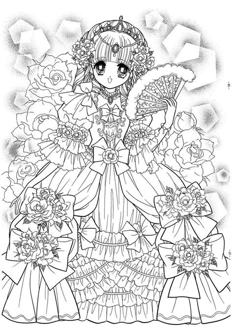 pin  anime shojo coloring book