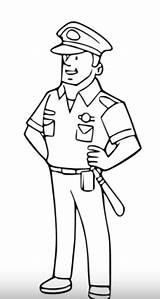 Policeman Pencil Colorear sketch template