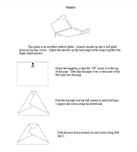 printable paper airplane template doctemplates