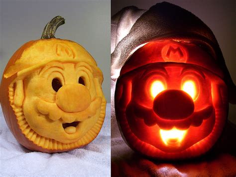 Mario Pumpkin 27 Geeky Pumpkins To Inspire Your Halloween Decor
