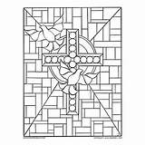 Stained Glass Easter Coloring Want sketch template