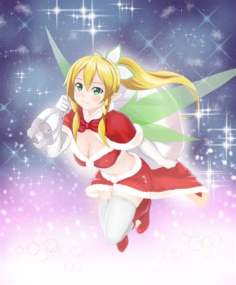 leafa kirigaya suguha anime christmas sword art