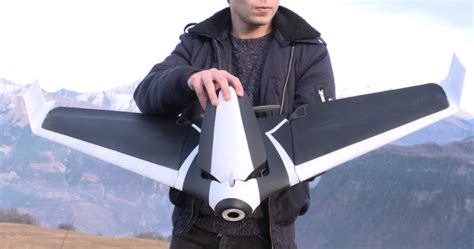 fixed wing parrot disco drone stays aloft   minutes