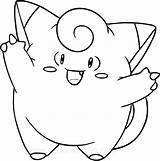 Clefairy Coloring Pokemon Pages Template Colorare Da sketch template