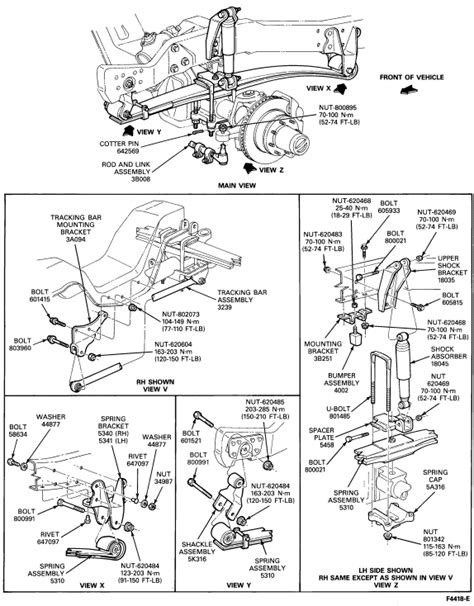 ford   rear axle brake  diagrams schematics