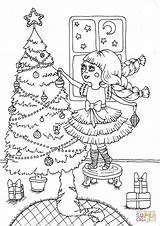 Coloring Pages December Peppy Printable Winter sketch template