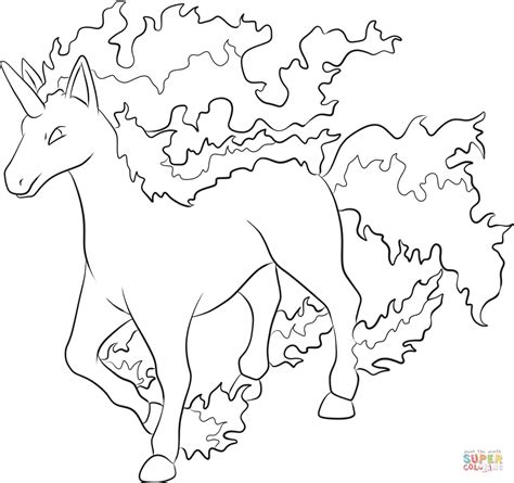 pokemon ponyta coloring pages coloring pages