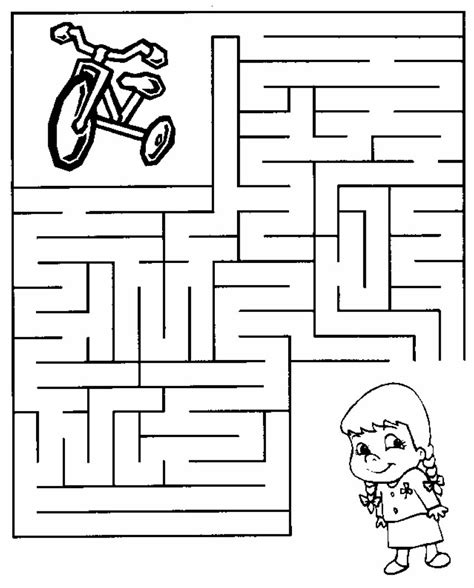 maze coloring pictures  kids mazes  kids printable mazes