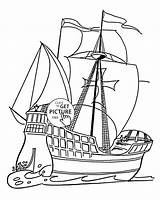 Coloring Mayflower Pages Ship Columbus Printable Color Truck Getcolorings Kids Choose Board sketch template
