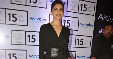 high quality bollywood celebrity pictures deepika padukone looks super sexy in black dress at
