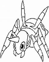 Pokemon Coloring Ariados Bug Pages Fun sketch template