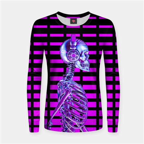 eternal disco neon skull women sweater live heroes