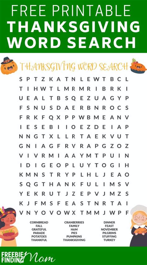 thanksgiving word search printable thanksgiving words
