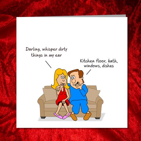 funny naughty birthday valentines day  engagement card  husband