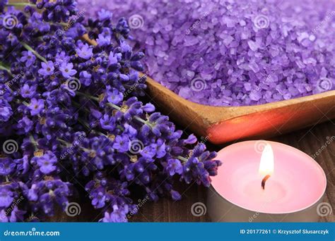 lavender spa stock image image