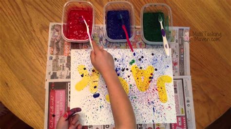 arts  crafts ideas  kids splatter painting youtube