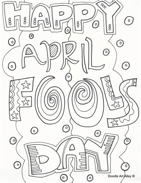 coloring pages  april fools day print color craft