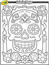 Coloring Muertos Dia Los Pages Crayola Printable Dead Halloween Sheets Print Skull Color Kids Books Colouring Mexican Sugar Party Visit sketch template