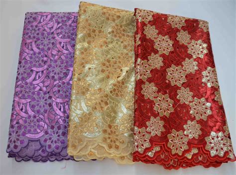 high class wine handcut high quality african lace fabric swiss voile