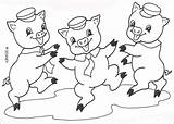 Cerditos Pig Porquinhos Cochon Puppet Drie Varkies Bailando Coloriage Goldilocks Imprimir Colorir Purcelusi Colorat Cei Cuento Cuentos Sprokie Piglet Neilabbott sketch template
