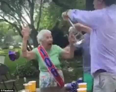 a century old and still crushing beer pong gleeful grandma