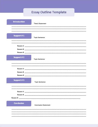 outline templates  formats  ms word