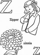Coloring Pages Zinnia Alphabet Letters Worksheets Letter Abc Color Zipper Printable Kids Dot Getcolorings Getdrawings Print Sheets sketch template