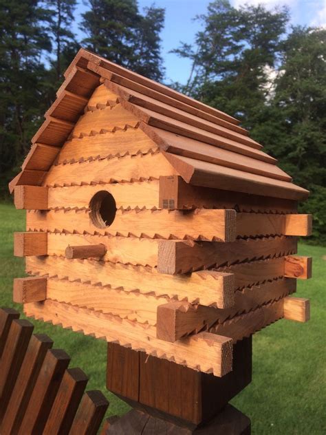 cherry log cabin style bird house simple cabin log home living bird house plans bird houses