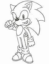 Sonic Sketch Pages Coloring Drawings Hedgehog Drawn Hand sketch template