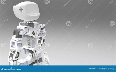 white robot stock photo image  internet cyborg white