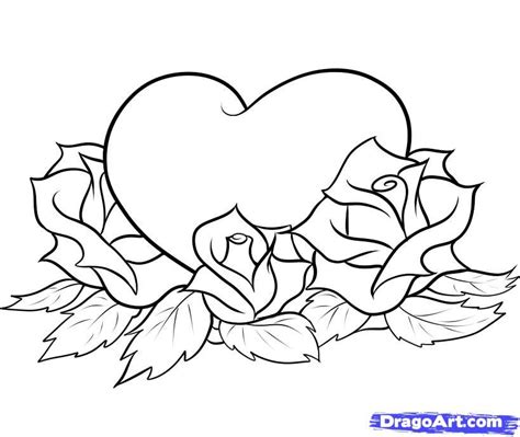 hearts  roses coloring pages coloring pages  hearts  roses