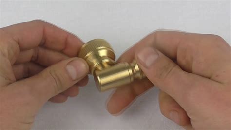 degree brass swivel connector  youtube