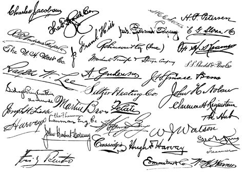 handwritten signatures call  victorian