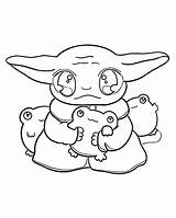 Yoda Mandalorian Raskrasil Toothless Bebé Toys Coloringhome Mandaloriano sketch template