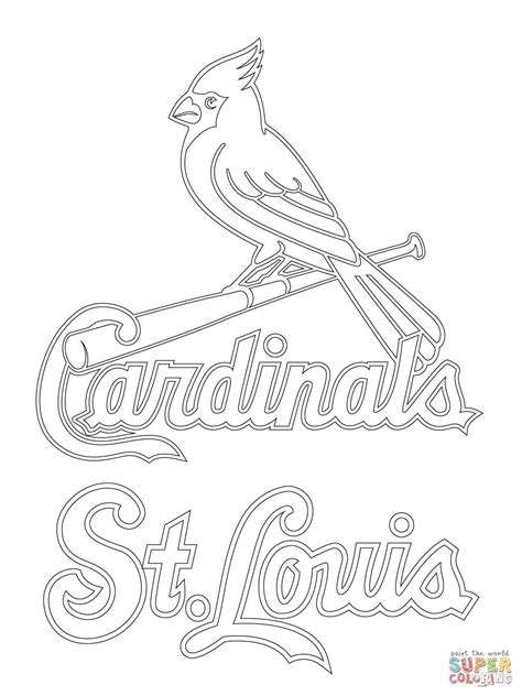 st louis cardinals logo baseball coloring pages st louis cardinals