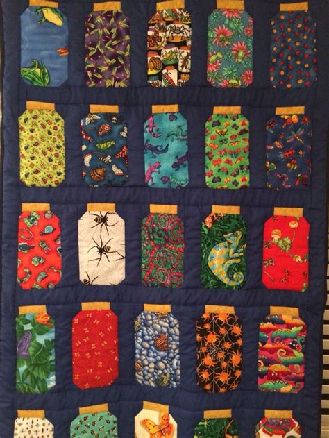 bugs   jar kids quilt quilts fabric bugs