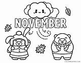 November Pages Coloring4free Coloring Cute Related Posts sketch template