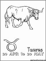 Coloring Taurus Pages Sign Zodiac Color Kids Printable Colouring Template sketch template