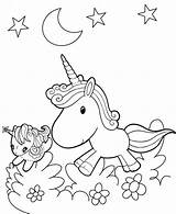 Unicorn Baby Coloring Cute Cartoon Pages Funny Activities Different Beautiful sketch template