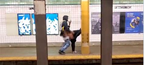 couple caught having sex in brooklyn subway station in viral video