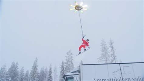 daredevil santa human flying drone enables sky high snowboarding tricks urbanist