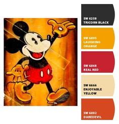 mickey mouse color palette disney vacation   mouse color